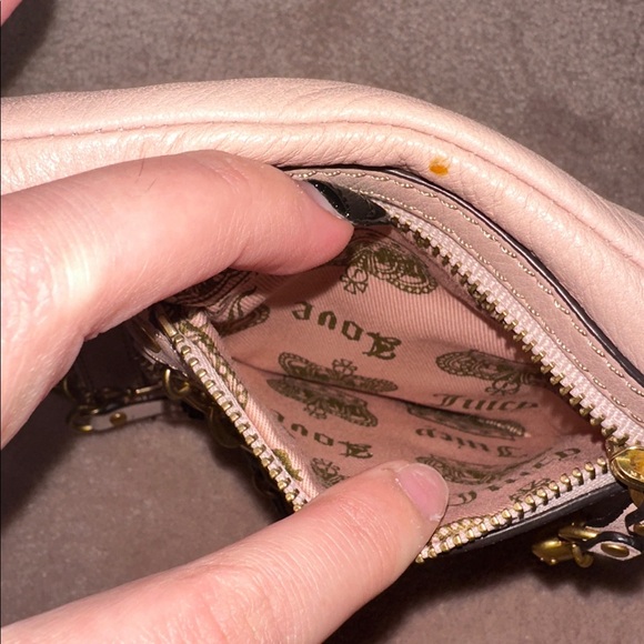 Vintage Juicy Couture Pink Mini Charm Bag Gold Hardware Y2K - Picture 7 of 11